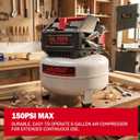 6 Gallon Pancake Air Compressor, 2.0 HP, Max 150 PSI, Oil-Free Motor