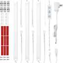 Litever Under Cabinet Lighting Set Plug in, 3 pcs 12 Inches LED Light Bars. Super Bright Dimmable Linkable for Kitchen Undercabinet Counter Top Shelf Pantry Closet Display Lighting. Warm White 3000K