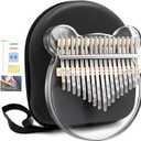 Acrylic Kalimba Thumb Piano,YUNDIE Portable 17 Keys Mbira Crystal Finger Piano, Musical Instruments Birthday Gift for Adult Beginners Professional(Clear) (17 Keys)