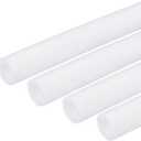 MECCANIXITY Foam Tube Pipe Insulation Freeze Protective Sleeve Protection Cover Sponge 0.7" ID 1" OD White for Pipe Insulation Wraps, Pack of 4