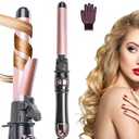 2024 Newest 28mm/1.1 inch Automatic Curling Wand Rotating Curling Iron for Long Short Hair, Automatic Hair Curler with LED Display, Professional Hair Waver Hair Styling Irons Fast Heating Wand