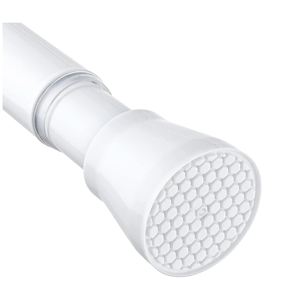 White Tension Curtain Rod for Windows 28 to 48 inch, Adjustable Expandable Pressure Spring Curtain Rod No Drilling, 7/8" Curtain Rod for Bedroom Doorway Closet Door