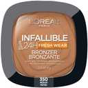 L'Oreal Paris Infallible Up to 24H Fresh Wear Soft Matte Longwear Bronzer. Waterproof, heatproof, Transfer, Humidity and Sweatproof, Medium, 0.31 oz
