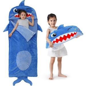 Kyerlish Kids Sleeping Bag, Plush Toddler Slumber Bag 2-in-1 Pillow, Soft Sleeping Bag, Nap Mats for Preschool,Daycare,Travel,Gift, size : Sleeping Bag 4 5 6 Year Old