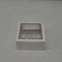 HighFree Vintage Glass Box with Lid - Clear Jewelry Glass Display Box Keepsake Box - Home Decor Decorative Box for Trinket Rings Bracelet (Gold, Small)