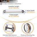 Miyili 36-Inch Bathroom Towel Bar Stainless Steel Towel Holder Rack Wall Mount Polished Finish, A01C90A