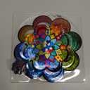 Wind Spinners,12 inch Multi Color Mandala with 360 Swivel Hook for Yard and Garden, Bird Wind Catcher, Metal Wind Spinners Outdoor for Lawn Hanging Crafts Decor Kinetic Yard Art Ornament Gifts (Colorful Rounded Corners)