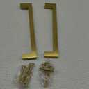QOGRISUN 2-Pack Solid Brass Cabinet Pulls, Gold Square Drawer Handles, 5-inch Hole Center Kitchen Hardware for Dresser, Cupboard, Brushed Brass Finish