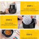 2 x Katbite Air Fryer Parchment Paper Liners 120Pcs, 7.5 inch Perforated Parchment Paper, Heavy Duty & Non-stick Round Parchment Paper for Air Fryer Basket, Bamboo Steamer, Metal Steamer