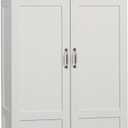 Sauder Select Storage Cabinet/ Pantry cabinets, White finish (16.1"D x 29.61"W x 71.1"H)