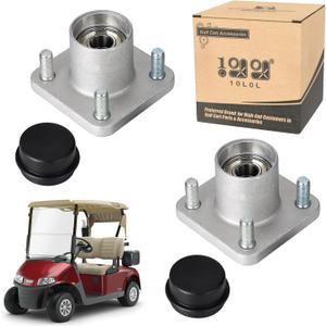 10L0L Golf Cart Wheel Hub Assembly for EZGO RXV 2008-up Gas & Electric, with Bearing & Cap, OEM# 609603 19862G1 602340 602341 12091G2, Set of 2 10L0L Golf Cart Wheel Hub Assembly for EZGO RXV 2008-up Gas & Electric, with Bearing & Cap, OEM# 609603 19862G1 602340 602341 12091G2, Set of 2