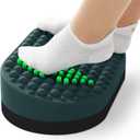 Foot Rest for Under Desk at Work, Home Office Foot Stool, Ottoman Foot Massager for Plantar Fasciitis Relief, Soft Silicone Footrests, Anti-Fatigue (Eucalyptus) (Green)
