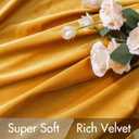 MIULEE Velvet Curtains 96 inches 2 Panels - Luxury Blackout Curtains for Bedroom Living Room Thermal Insulated Fall Decor Super Soft Window Drapes Rod Pocket & Back Tab, Mustard Yellow