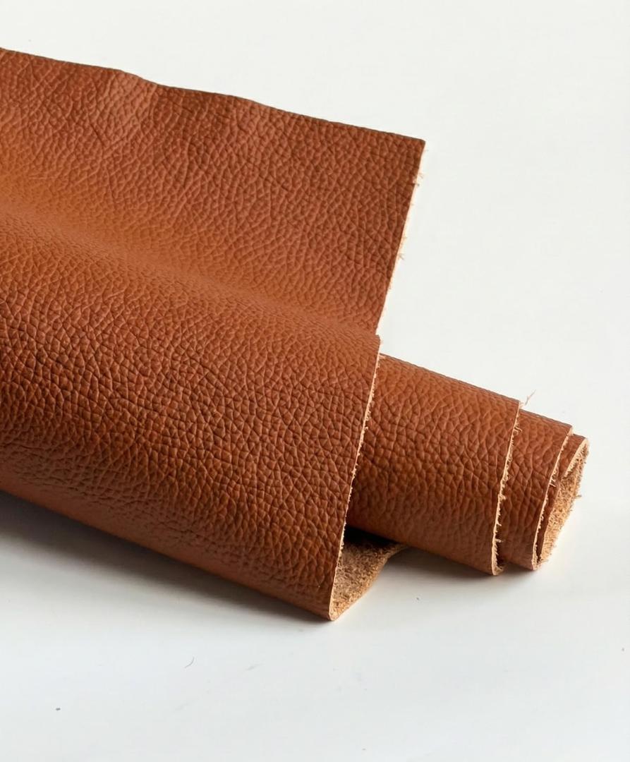 12'' x 24'' Genuine Full Grain Cowhide Leather Sheet Soft Leather for Upholstery Repair, Handbags, Wallets, Sewing, Crafts, & DIY Projects 1.1-1.3mm (3oz) Pre-Cut (Cognac Brown, 1 Piece)
