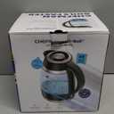 Chefman Electric Kettle, 1.8L 1500W, Hot Water Boiler, Removable Lid for Easy Cleaning, Auto Shut Off, BoilDry Protection, Stainless Steel Filter, BPA Free, Borosilicate Glass Electric Tea Kettle