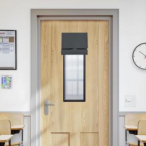 Vatge Classroom Door Window Cover for Classroom Windows and Doors Room Darkening Side Window Curtains for Front Door, 1 Panel, W10 x L30, Grey