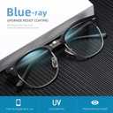 Blue Light Blocking Glasses Vintage Half Frame UV Clear Lens Anti Eyestrain Computer Gaming Glasses for Women Men