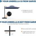 Garvee Heavy Duty Water and Sand Fillable Patio Umbrella Base Stand, 317 lb Square Plastic Weight Set for Outdoor Cantilever Offset Umbrella, Black