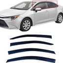 Window Visors for Toyota Corolla Sedan 2020-2025 | Side Window Rain Guards | Smoke Tinted Deflectors,No-Drill Weather Protection, Compatible with LE/SE/XLE Sedan Models