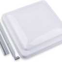 Camp'N 14 Inch Universal RV Roof Vent for Trailer, Camper, Motorhome - RV Vent Covers for Roof - OEM Lid Replacement (14 x 14 White 1-Pack)