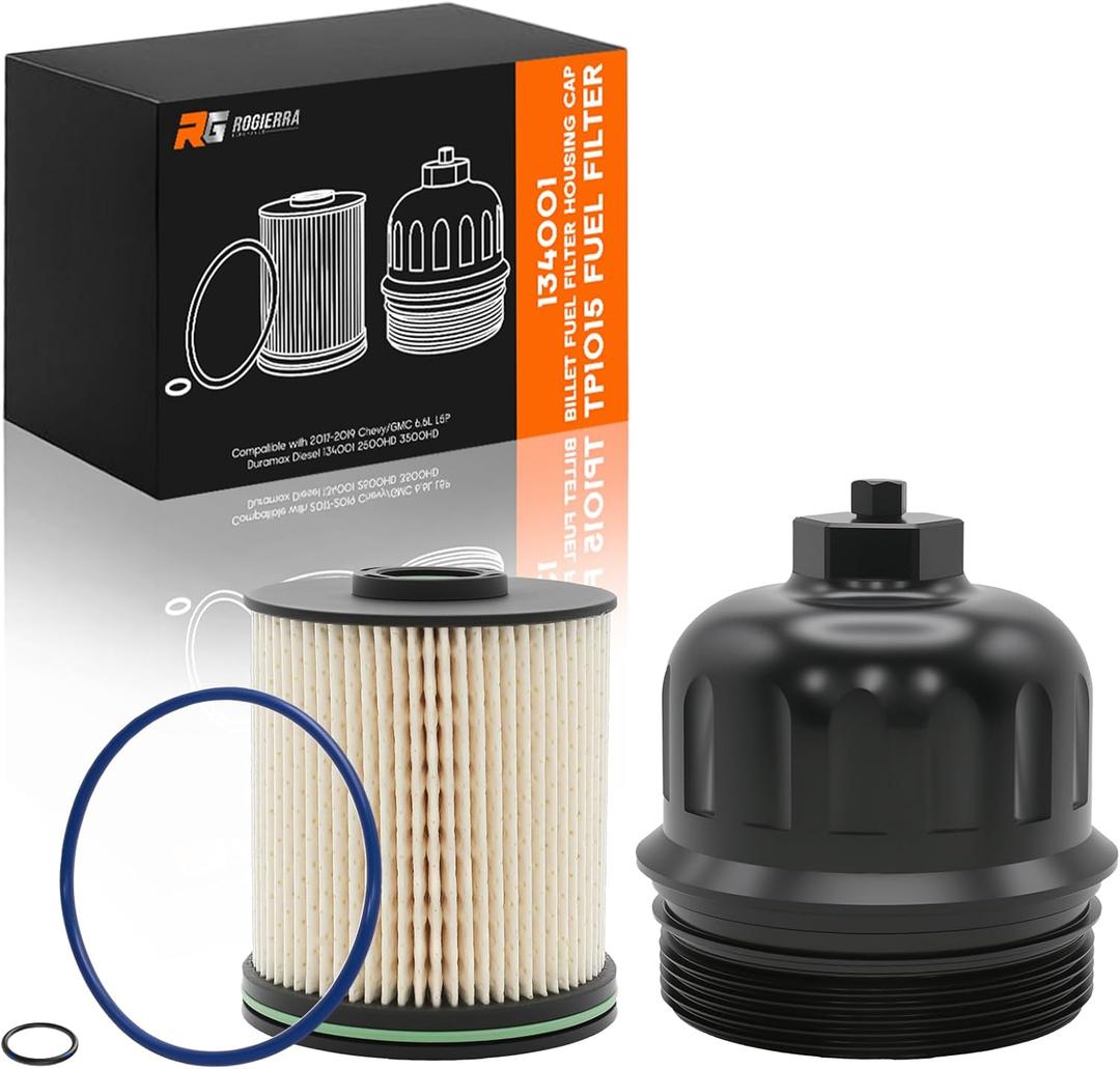 Billet Fuel Filter Housing Cap Compatible with 2017-2019 Chevy/GMC 6.6L L5P Duramax Diesel 134001 2500HD 3500HD (with TP1015 fuel filter)
