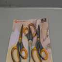 Titanium Scissors, Premium 8.6 All Purpose Scissors, Ultra Sharp Stainless Steel Blades, Comfortable Grip, Great for Craft, Office, School and Everyday Use, Black/orange, 21.8cm, Pack of 3