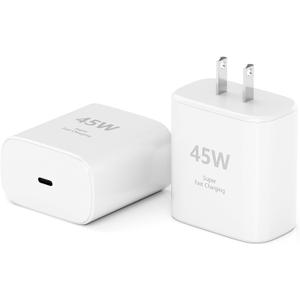 for i - Phone 17 16 Charger Fast Charging - 2 Pack 45W USB C Wall Charger Block Compatible with iPhone 17 Pro Max/17 Pro/17/17 Plus, iPhone 16 Pro Max/16 Pro/16, Samsung Phone
