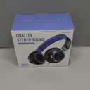 AILIHEN C8 Kids Headphones Wired, On-Ear Headphones with Microphone and Volume Control Foldable Corded Stereo 3.5mm Headset for School Teens Smartphones Chromebook Laptop Tablets Travel (Black Blue) (Medium)