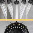 AISOSO Shower Head, 5 Modes High Pressure Shower Heads for Relaxed Shower Experience, 4.1 Inch Bathroom Fixed Showerhead Even at Low Water Pressure for Powerful Spray, Matte Black
