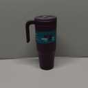REDUCE Chiller Vacuum Insulated 40 oz Tumbler with Spill-Proof Silicone Straw - Sustainable Tritan Lid with Water Intake Markers - Soft Sit Base Travel Mug - Dishwasher Safe - Midnight Plum