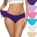 ALTHEANRAY Women’s Seamless Hipster Underwear No Show Panties Soft Stretch Bikini Underwears Multi-Pack (S)
