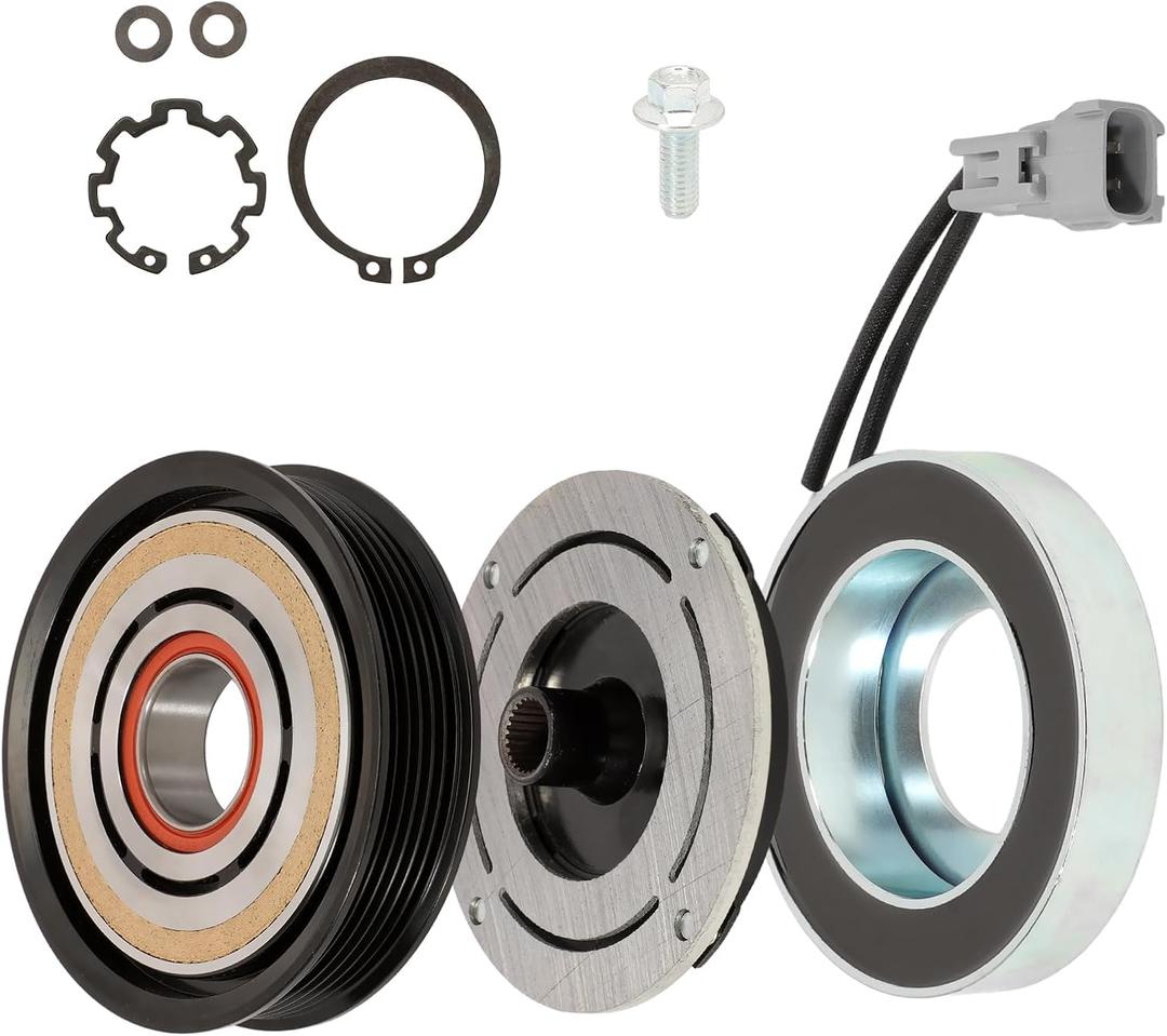 Air Conditioner AC Compressor Clutch Kit Fit for Ram 1500 2014-2019, 1500 Classic 2019-2022, 3.6LAC Compressor Clutch Set for 7SBH17/7SBH17C Compressor 68232388AD/68232392AC