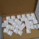 uxcell 1 1/4" (32mm) Square Tubing End Caps, 32 Pcs Plastic Hole Plugs Insert End Cap for Metal Tubing Post Chair Leg Table Bookshelves Furniture, White