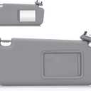 Right Passenger Side Sun Visor for Toyota RAV4 2006 2007 2008 2009 2010 2011 2012 2013, Replace for 74310-42452-B2, Grey Right side Sun Visor with Light