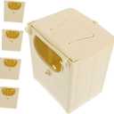Toyvian 5Pcs Parakeet Nesting Box Plastic Bird Nest Breeding Box for Cockatiels Budgies Lovebirds Small Parrots Easy to Clean and Install 5.11X5.11X3.93In