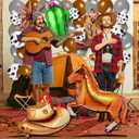 Hungdao Western Theme Party Balloons Large Horse Cowgirl Balloon for Birthday Party, Rodeo Wild West Theme Decoration, Baby Shower, Bachelorette Supplies(Cowgirl,Orange)