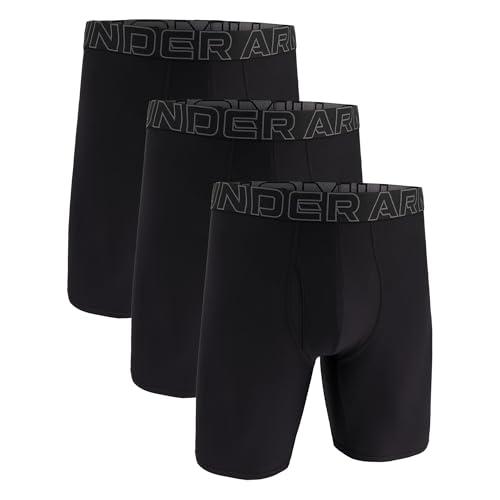 Under Armour 3-Pack Performance Tech Solid 9" Boxer Briefs Black MD 1 Missing Medium