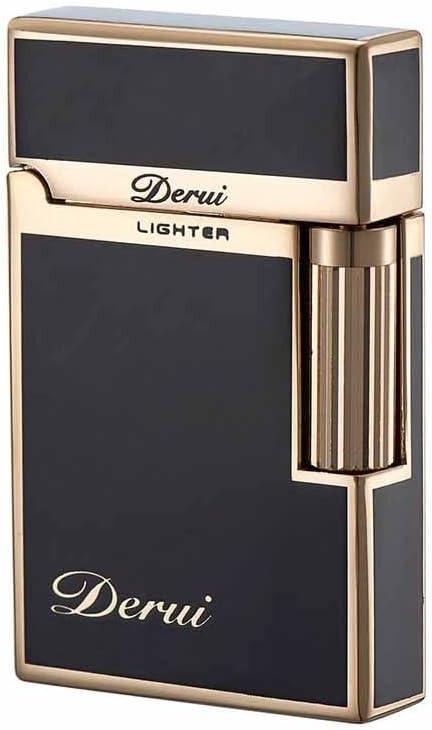 Classic Butane Lighter Vintage Side Slide Ignition Lighter, Refillable for Men, Dad, Husband, Unique Collectible(Fuel Not Included),Gold