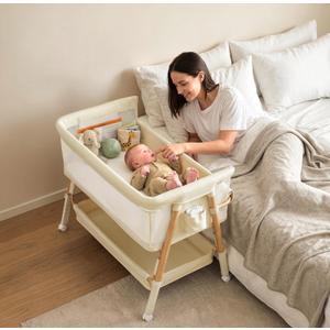 3-in-1 Baby Bassinet Bedside Sleeper Baby Crib for Newborn to 12 Months