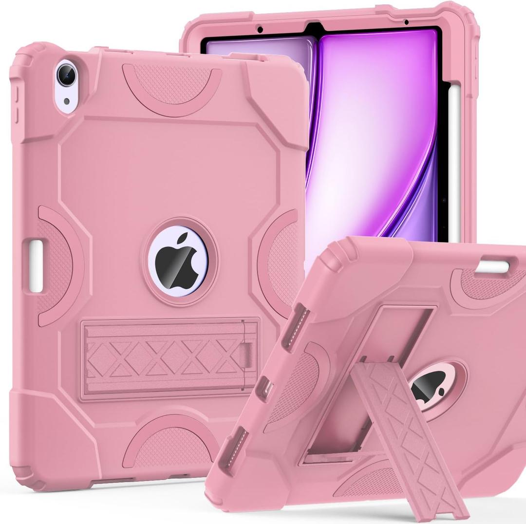 Cantis Case for iPad Air 11-inch (M3) 2025/ (M2) 2024, iPad Air 5th/4th Generation (2022/2020) 10.9 Inch, Heavy Duty Shockproof Rugged Protective for i Pad Air 11'', Rose Gold