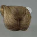 HAIRCUBE Human Hair Toppers For Women, 100% Remy Topper With Bangs, 150% Density Silk Base Clip In Topper 14 inch 40g - Ombre Light Blonde