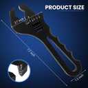 Adjustable AN Wrench 3AN-16AN - Lightweight Aerospace Aluminum, Black Anodized Finish for AN Hose & Fuel Line Fittings (Non-Scratch Jaw)