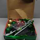 N&T NIETING Pop Up Christmas Tree with Lights & 30 Balls, 5Ft Collapsible Green Tinsel Christmas Tree Decoration for Holiday Xmas Home Office Decor