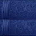 Belizzi Home Cotton 2 Pack Oversized Bath Towel Set 28x55 inches, Large Bath Towels, Ultra Absorbant Compact Quickdry & Lightweight Towel, Ideal for Gym Travel Camp Pool - Navy Blue