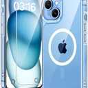 TAURI for iPhone 15 Case, Clear Case Compatible with MagSafe with Screen Protector, 15 FT Military Grade Drop Protection Shockproof Slim Phone Case for iPhone 15