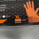 TitanFlex Heavy Duty Orange Industrial Nitrile Gloves with Raised Diamond Texture, Latex Free (6mil/8mil)