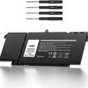 Burflo 63Wh 7FMXV Replacement Laptop Battery for Dell Latitude 7320 7420 7520 5320 Series, Compatible with P133G P134G P135G P136G P138G P139G P110F 9JM71 4M1JN 1PP63 TN2GY,15.2V 3941mAh