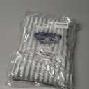 MooMee Striped Flat Top Sheet Only 100% Washed Cotton Linen Like Textured Breathable Durable Soft Comfy (Heathered Green Classic Stripes, Queen)