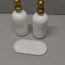 MOMEEMO Bathroom Soap Dispenser Set, Contains Lotion and Hand Soap Dispenser, Suitable for Bathroom Decor. (White)