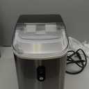 Antarctic Star Nugget Ice Maker Countertop with Soft Chewable Ice, Portable Sonic Ice Maker with Basket and Scoop, Removable Top Cover, Auto-Cleaning for Home/Party/RV/Camping (Stainless Steel Silver) (34Lbs/24H)